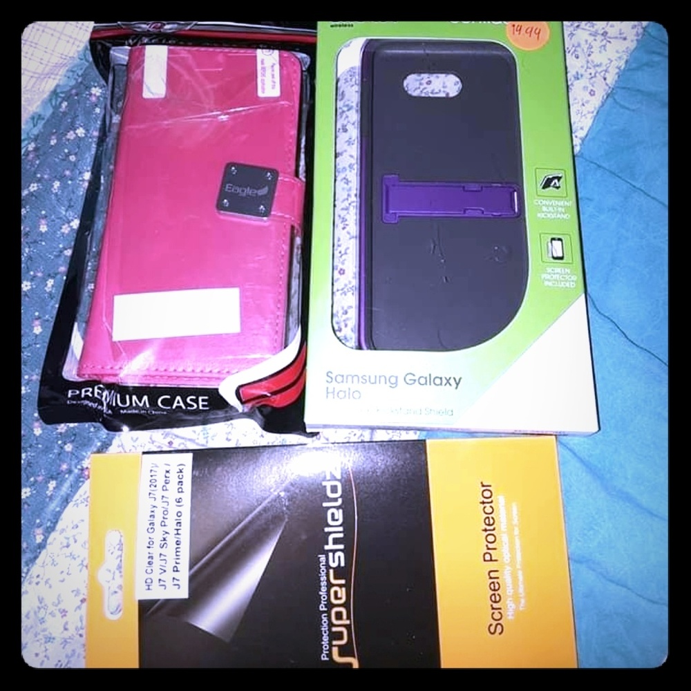 Samsung j7 cases+screen cover